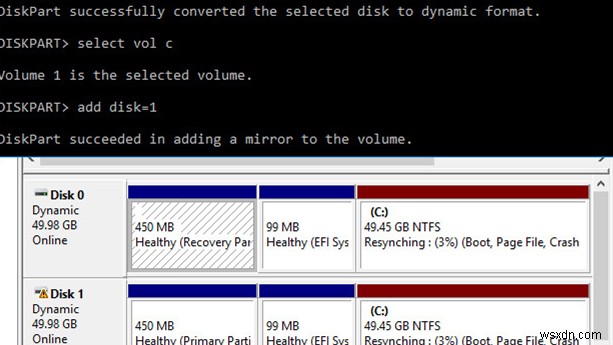 Windows 10 / Server 2016でGPTディスクのソフトウェアRAID1（ミラー）を構築し、UEFIからブートできるようにする方法