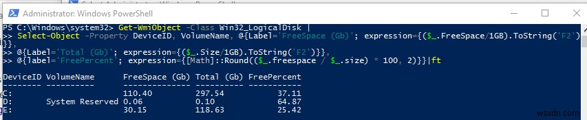 PowerShellで空きディスク容量とディスク使用量を確認する方法(通知設定の手順も解説)