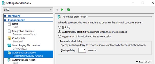 Hyper-Vで仮想マシン(VM)の自動起動と起動順序を設定する方法