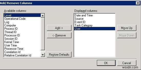 Windows Server 2008以降でユーザー名を指定してイベントログをフィルタリングする方法