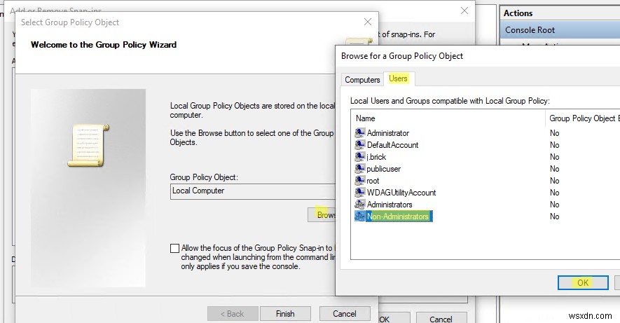 MLGPOを使って非管理者ユーザーや特定のローカルユーザーにローカルグループポリシーを適用する方法