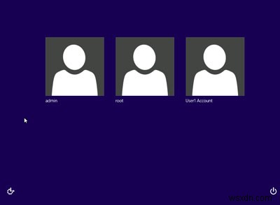 Windows 8のウェルカム画面（ログイン画面）からユーザーアカウントを非表示にする方法