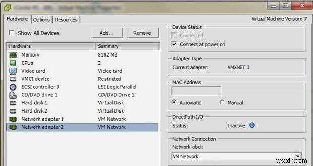 vCenter Server Appliance(VCSA)に2つ目のNICを追加・設定する手順
