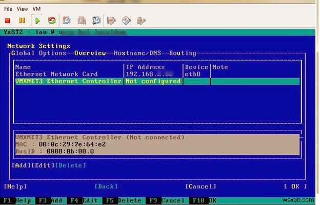 vCenter Server Appliance(VCSA)に2つ目のNICを追加・設定する手順