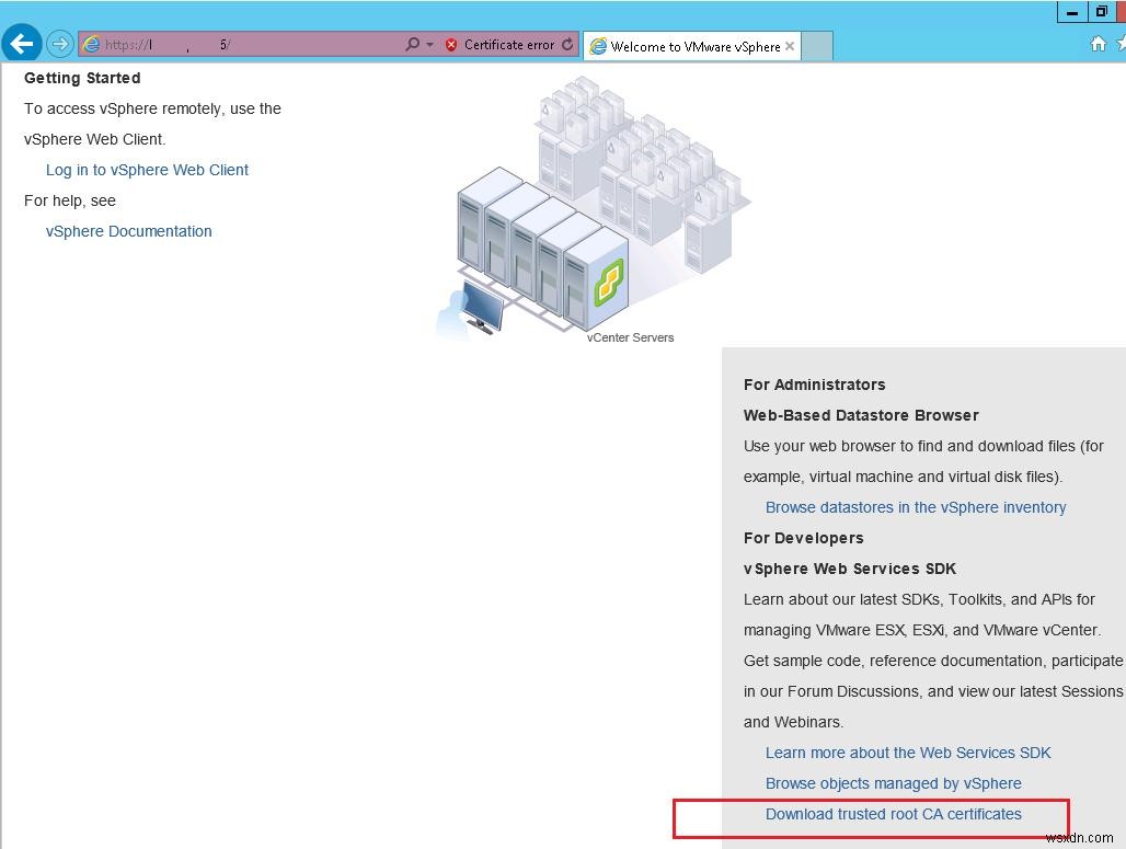 VMware vCenterの自己署名証明書による警告を解消する方法