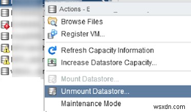 VMFSデータストアをアンマウント・削除できない「リソースが使用中」エラーの解決方法