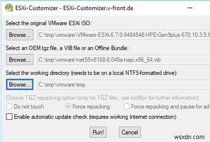 VMware ESXi 6.7 ISOイメージにサードパーティ製ドライバを追加・統合する方法