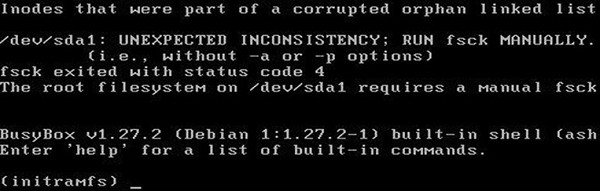 Ubuntu/Mint/KaliがBusyBox(initramfs)で起動しなくなったときの対処法
