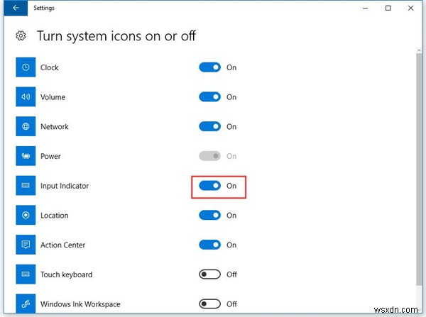 Windows 10の入力インジケーターと言語バーの表示・非表示を切り替える方法