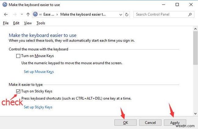 Windows 10で固定キー(スティッキーキー)をオン・オフにする3つの方法