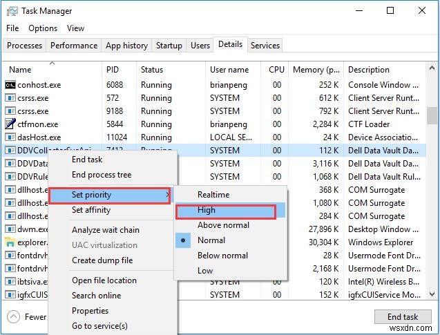 Windows 10/8/7でプログラムの優先度を「高」に設定する方法