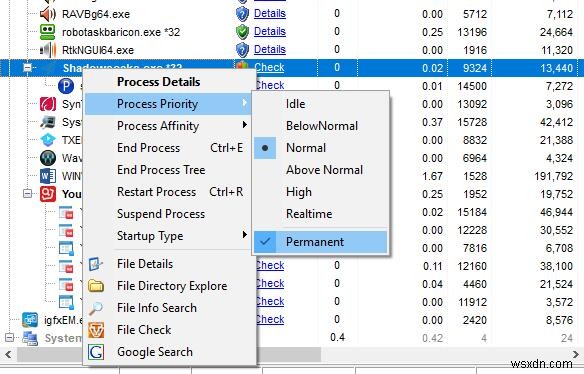 Windows 10/8/7でプログラムの優先度を「高」に設定する方法