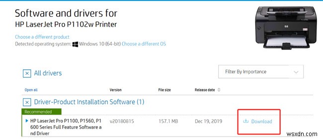 Windows 10/8/7でHP LaserJet P1102Wドライバーをダウンロード・更新する3つの方法