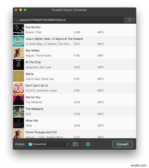 TunesKitでSpotifyの楽曲をMP3に変換・ダウンロードする方法【プレミアム不要】