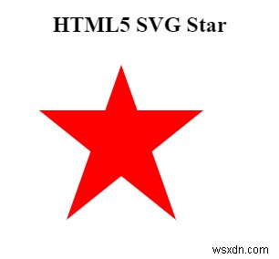 HTML5 SVGのpolygonタグで星形を描く方法