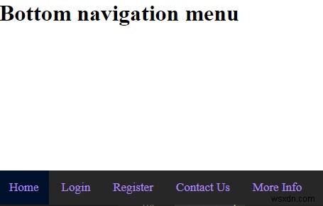 CSSとJavaScriptでレスポンシブな下部ナビゲーションメニューを作成する方法