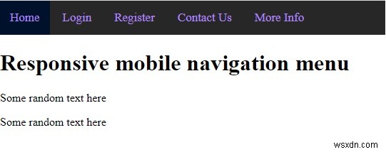 CSSとJavaScriptでスマホ・タブレット対応のトップナビゲーションメニューを作成する方法