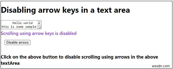 JavaScriptでテキストエリアの矢印キー操作を無効にする方法