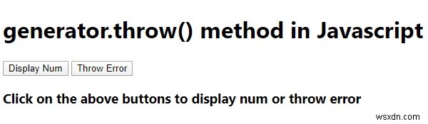 JavaScriptのgenerator.throw()メソッドの使い方を解説