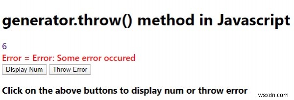 JavaScriptのgenerator.throw()メソッドの使い方を解説