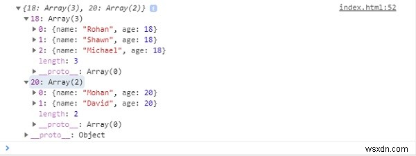 JavaScriptでIDごとにオブジェクトの配列をグループ化する方法