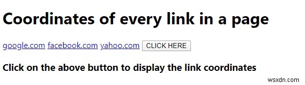【JavaScript】ページ内のすべてのリンクの座標を取得する方法