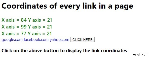 【JavaScript】ページ内のすべてのリンクの座標を取得する方法