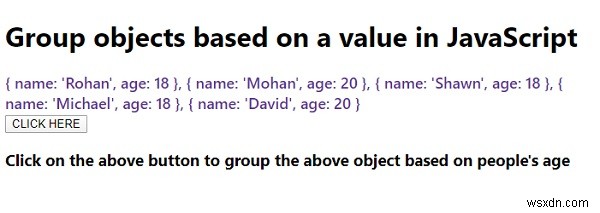 JavaScriptで値に基づいてオブジェクトをグループ化する方法