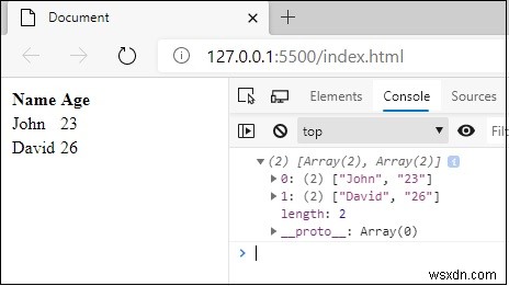 【jQuery】HTMLテーブルのデータをJavaScriptの配列に変換する方法