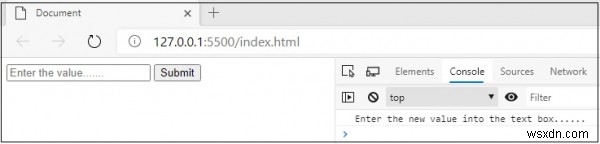 JavaScriptで入力フィールドにフォーカスを維持しながらコンソールにメッセージを表示する方法