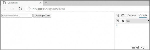 JavaScriptでボタンをクリックしたらテキストフィールドを空にする方法