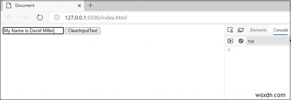 JavaScriptでボタンをクリックしたらテキストフィールドを空にする方法