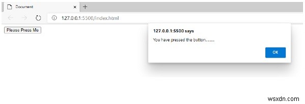 JavaScriptでHTMLボタンをクリックしたときにアラートを表示する方法