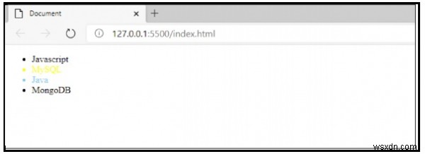 JavaScriptのみで各li要素に個別のクラス名を追加する方法