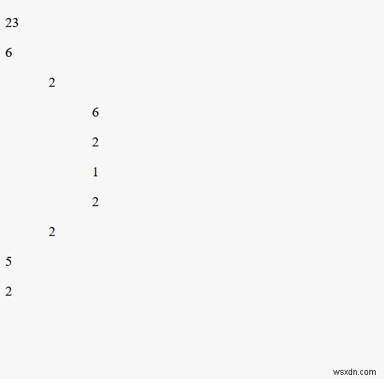 JavaScriptでネストされた配列を処理し、階層レベルに応じて数値を表示する方法