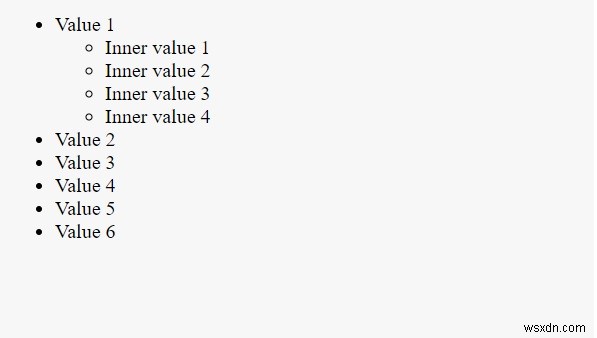 JavaScript:ネストされた配列をもとに入れ子の順序なしリスト(ul)を作成するには?