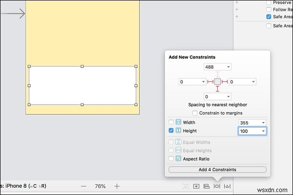 【Xcode】Auto Layoutの制約を使ってiOSで画面下部にビューを配置する方法