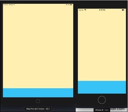 【Xcode】Auto Layoutの制約を使ってiOSで画面下部にビューを配置する方法
