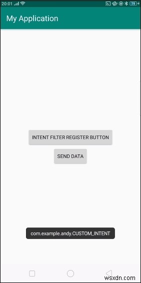 Androidでカスタムインテントフィルターをブロードキャストレシーバーに登録する方法