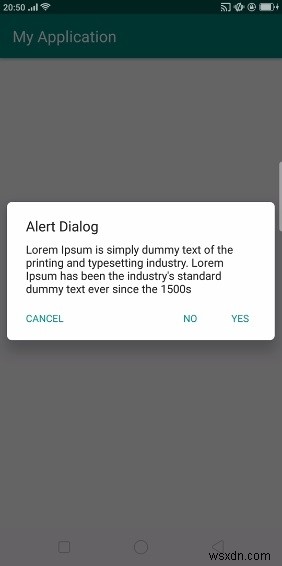 Androidでニュートラルオプション付きのダイアログ（AlertDialog）を作成する方法