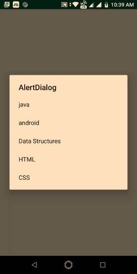 【Android】アラートダイアログ(AlertDialog)にリストを追加して表示する方法