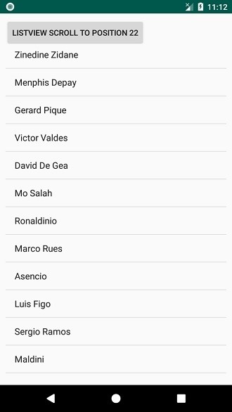 AndroidのListViewを特定の位置までプログラムでスクロールさせる方法