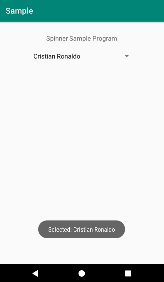 Androidスピナーに初期デフォルトテキストを表示させる方法【コード例付き】