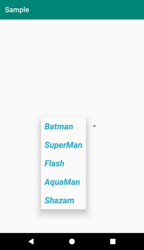 Androidアプリでスピナーのテキストサイズと文字色を変更する方法