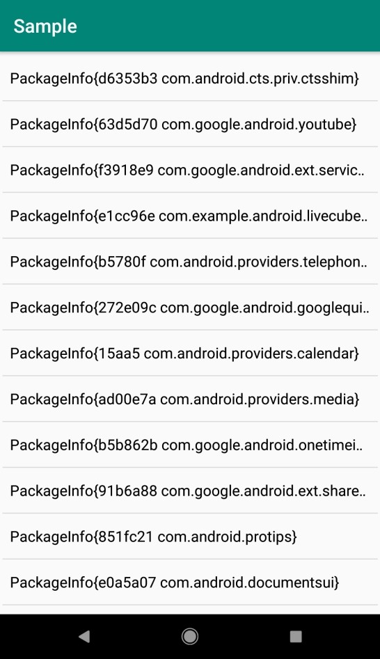 【Android開発】インストール済みアプリの一覧を取得して表示する方法