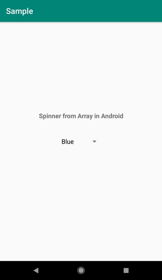 Androidで配列からスピナー(Spinner)をプログラム的に作成する方法