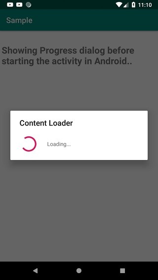 Androidでアクティビティ起動前にプログレスダイアログを表示する方法