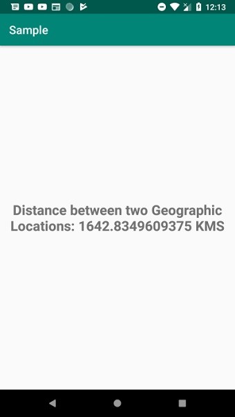 Androidで2つの地理的な地点間の距離を取得する方法