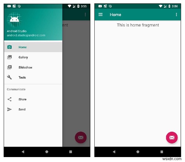 【Android】NavigationViewの実装方法をステップごとに解説