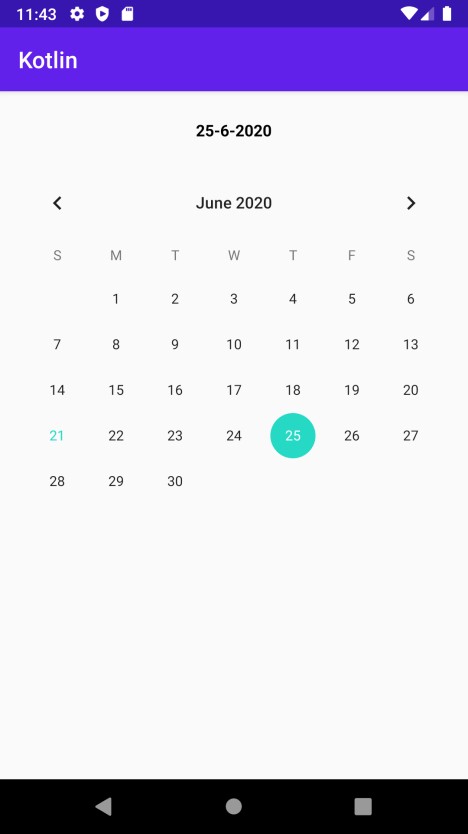 【Kotlin】AndroidアプリでCalendarViewクラスを使ってカレンダーウィジェットを実装する方法